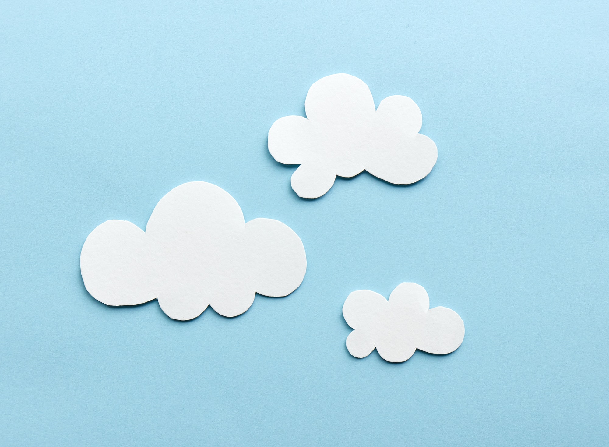 white clouds on blue sky background